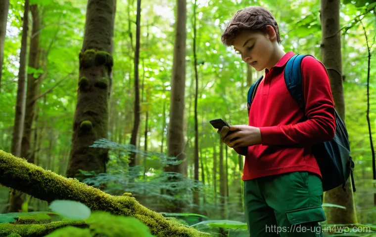 환경 보호를 위한 생물종 관찰 기록의 역할 - **Prompt:** A young adult, around 18 years old, with a diverse background, standing thoughtfully in ...