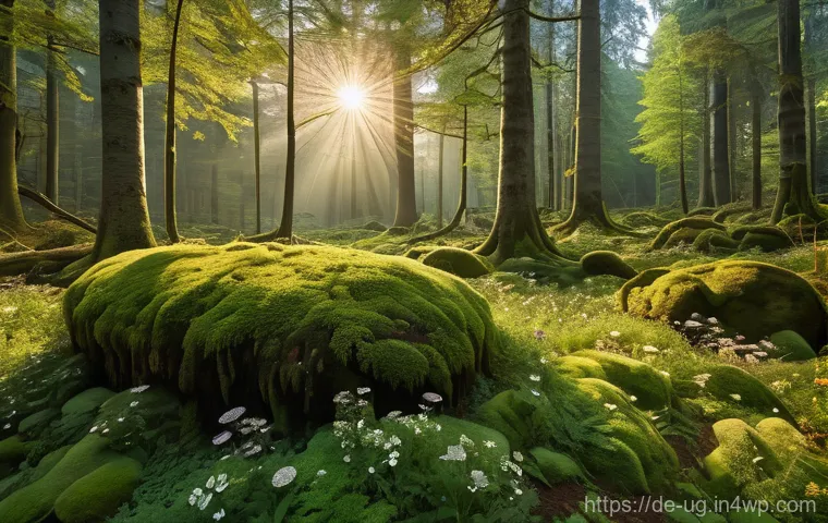 생물종 기록의 과학적 가치 - **Vibrant Ecosystem Interconnectedness:**
A hyper-realistic, wide-angle shot of a vibrant, inter...