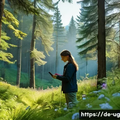 Home 26 생물종 관찰 기록의 커뮤니티 참여를 위한 전략 - **Prompt 1: Dedicated Nature Observer in the Black Forest**
A lone, passionate female nature obs...