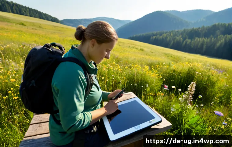 Home 17 생물종 관찰 기록 시스템을 활용한 연구 사례 - Photorealistic field research scene in a German national park, a wildlife biologist in practical out...